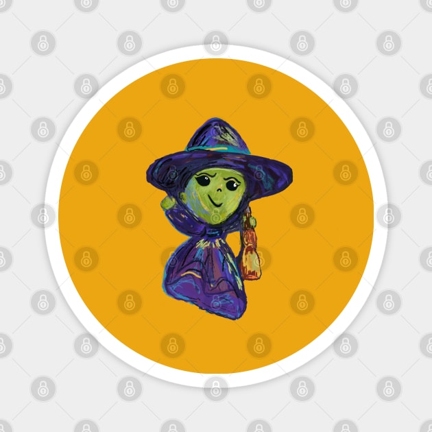 The Littlest Wicked Witch Magnet by Peaceful Pigments